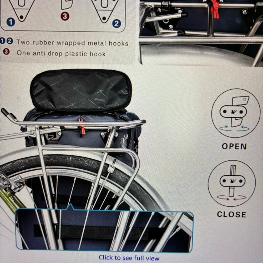 Bicycle Rear Rack Waterproof Bag - Picture 2 of 2